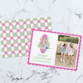 水色ホットピンクボウジンジャージャーブクリスマスの写真 シーズンカード