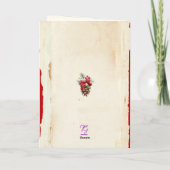 水色ホリーベリーパインコーン赤ジングル シーズンカード (裏面)