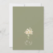 水色ホワイトアイボリーフローラセージ結婚グリーン 招待状 (裏面)