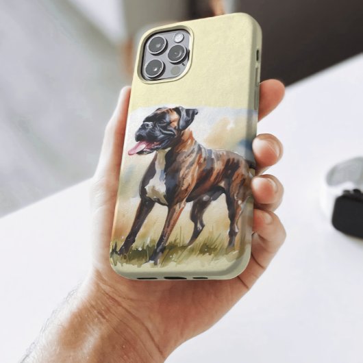 水色ボクサー犬 Case-Mate iPhoneケース