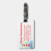 水色ボートの子供は荷物タグをid ラゲッジタグ (裏面縦)