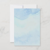 水色ボートウェディング日付カードを保存 (裏面)