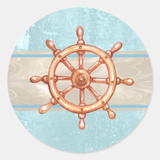 水色ボートヘルムホイールID385 ラウンドシール (正面)