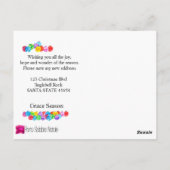 水色ボーブルのフォトカードを移動した ポストカード (裏面)