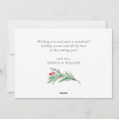 水色ポインセチア乳頭指クリスマスグリーティング シーズンカード (裏面)