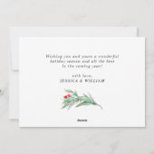 水色ポインセチア乳頭指クリスマスグリーティング シーズンカード (裏面)