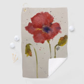 水色ポピーのゴルフタオル ゴルフタオル (インサイチュ)