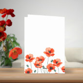 水色ポピー妻フォイル母の日カード 箔シーズンカード