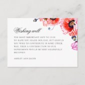 水色ポピー。赤結婚フローラの願い エンクロージャーカード (正面)