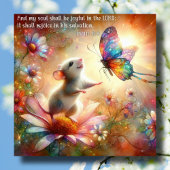 水色マウスと蝶の詩篇イースター シーズンカード