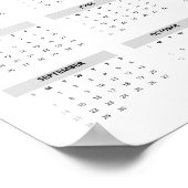 水色マウスタキシード弓タイ2025壁カレンダー ポスター (角)