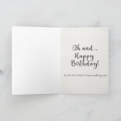 水色マウスユーモアハッピーバースデーカード カード (内部)