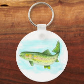 水色マスのキーチェーン キーホルダー (正面)