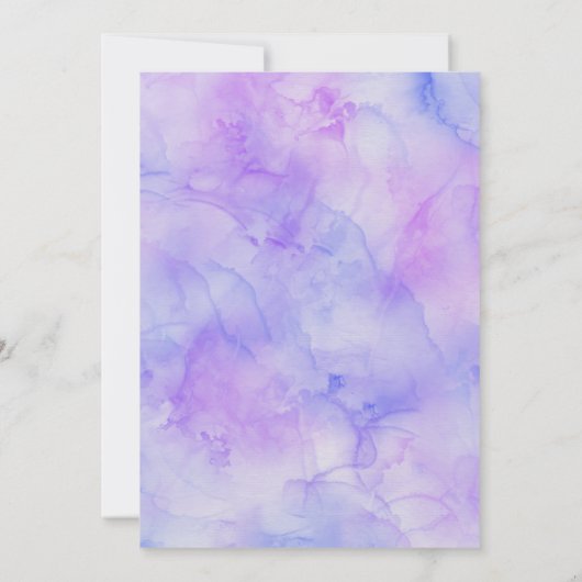 水色マーメイドテールマーメイドシーガールズ誕生日 招待状 (裏面)