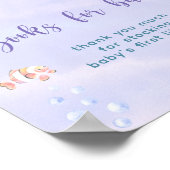 水色マーメイドテール – ベビー用の書籍 ポスター (角)