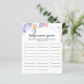 水色マーメイド赤ちゃんシャワーゲーム名ゲーム (スタンド正面)