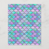 水色マーメイド赤ちゃんシャワーゲーム名ゲーム (裏面)