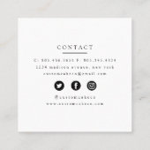 水色ミキサーケーキ+ベーカリー名刺 スクエア名刺 (裏面)