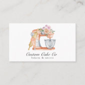 水色ミキサーケーキ+ベーカリー名刺 名刺 (正面)