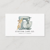 水色ミキサーケーキ+ベーカリー名刺 名刺 (正面)