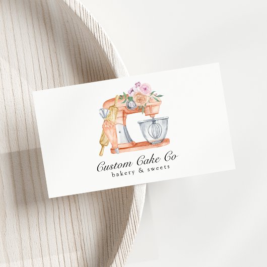 水色ミキサーケーキ+ベーカリー名刺 名刺