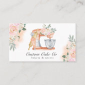 水色ミキサーケーキ+ベーカリー名刺 名刺 (正面)