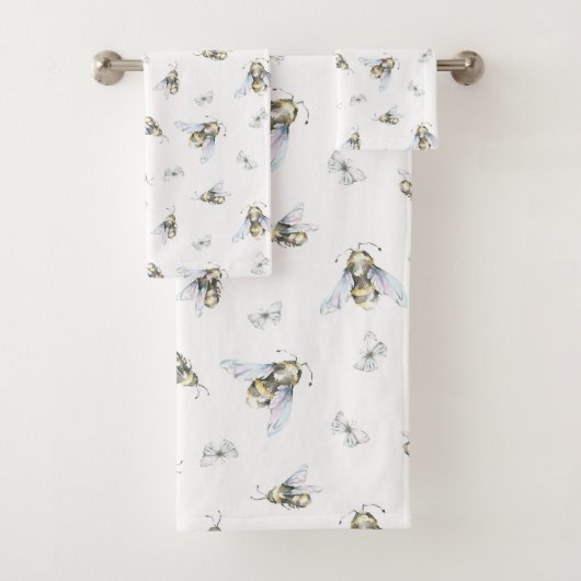 水色ミツバチ バスタオルセット (インサイチュ)