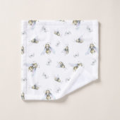 水色ミツバチ バスタオルセット (ウォッシュタオル)