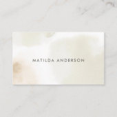 水色ミニマル抽象芸術自然シンプルエレガント 名刺 (正面)