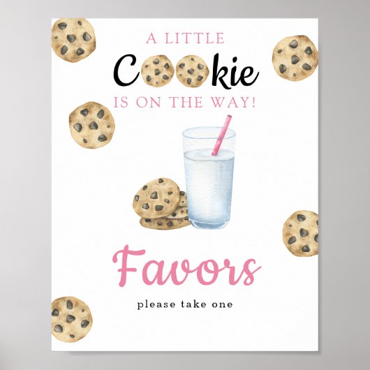 水色ミルク赤ちゃんシャワー – 好意 ポスター (正面)