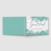 水色ミントフローラ多肉冬の結婚式 ゲストブック (全面)