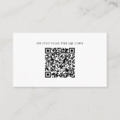 水色ミント多糖結婚の詳細+ QR エンクロージャーカード (裏面)