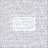 水色メガネ生地 ファブリック (タイル)