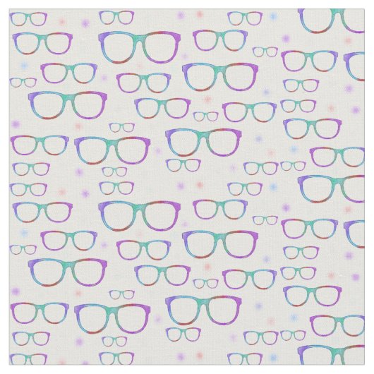 水色メガネ生地 ファブリック (クローズアップ)
