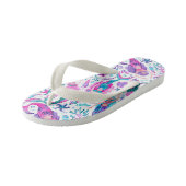 水色メルメイドシーシェル+ヒトデ キッズビーチサンダル (アングル)
