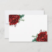 水色メルロモダンーフローラ幾何学模様RSVP 招待状 (裏面)