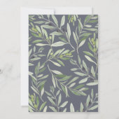 水色モダンオリーブ枝葉セージ 案内状 (裏面)
