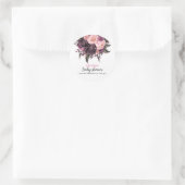 水色モダンカップケーキベビーシャワー ラウンドシール (バッグ)