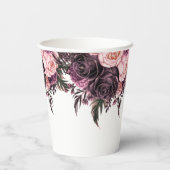 水色モダンカップケーキベビーシャワー 紙コップ (裏面)