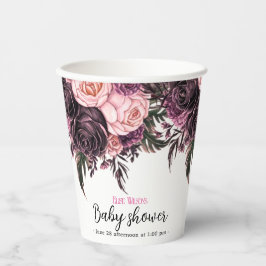 水色モダンカップケーキベビーシャワー 紙コップ