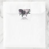 水色モダンカップケーキ赤ちゃんシャワー2 スクエアシール (バッグ)