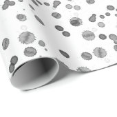 水色モダンダルマチア斑点模様 ラッピングペーパー (ロールコーナー)