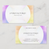 水色モダンデザインシンプルエレガントテンプレート 名刺 (正面/裏面)