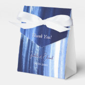 水色モダンネイビーブラシストロークのパターン優先 フェイバーボックス (正面サイド)