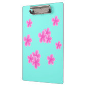 水色モダンピンクの花の植物性 クリップボード (左)