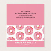 水色モダンピンクドーナツプロフェッショナル  名刺 (外部フラット)
