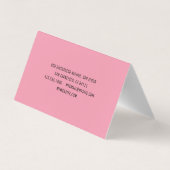 水色モダンピンクドーナツプロフェッショナル 名刺 (裏面)