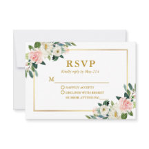 水色モダンピンク白フローラ結婚ズ