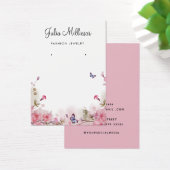 水色モダンフローライヤリング表示カード (デスク)