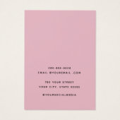 水色モダンフローライヤリング表示カード (裏面)